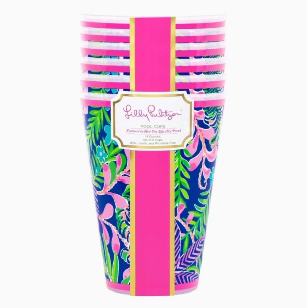 Lilly Pulitzer Pool Cups